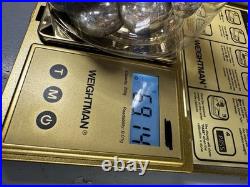 Vintage Necklace Native American Pillow Bead Stamped Flower Disc Turquoise 69 gr