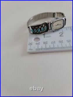 Vintage OLD PAWN Watch Tips Native American Sterling & Turquoise