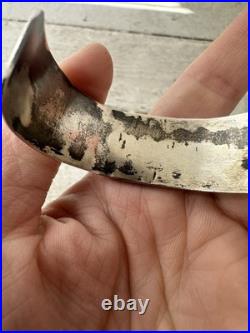 Vintage Old Native American Sterling Inlaid Turquoise Cuff Bracelet