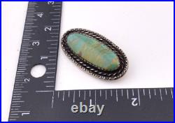 Vintage Old Native American Sterling Silver Turquoise Brooch MAKERS MARK? VIDEO