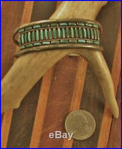 Vintage Older Sw Zuni Turquoise Petit Point Cuff Bracelet -new Price