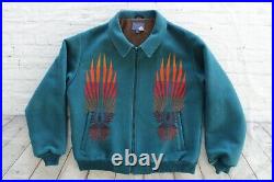 Vintage PENDLETON Beaver State Aztec Western Native American Wool Jacket Large