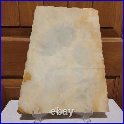 Vintage Painting-Native American Indian Onyx Slab-Signed withstand