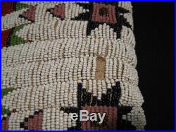 Vintage Pair Of Native American Sioux Indian Woman's Beaded Leggings