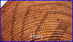 Vintage Pima Native American Indian Patterned Basket Woven Basketry Vessel Bowl