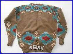Vintage Polo Country Ralph Lauren Hand Knit Native American Sweater Rare XL
