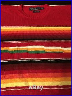 Vintage Polo Ralph Lauren Sweater Beacon Aztec Native American Navajo 2XL XXL