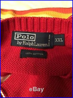 Vintage Polo Ralph Lauren Sweater Beacon Aztec Native American Navajo 2XL XXL