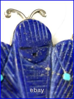 Vintage Quandelacy Comosona Zuni Pendants, Two, Corn Maiden, Lapis, Turquoise, Gift