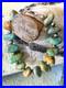 Vintage RA Handcrafted Sterling Silver Navajo Pearl Turquoise Nugget Bracelet