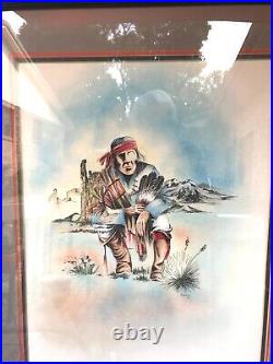 Vintage Randeau Tsosie Native American Painting