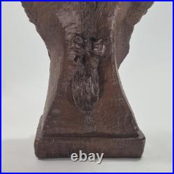 Vintage Red Mill Native American Indian Chief Statue 1987 Pecan & Resin