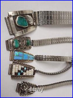 Vintage Retro Scrap Native American 925, Sterling, Turquoise Gem Jewelry Lot