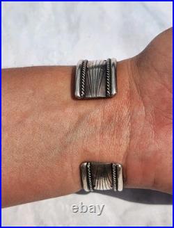 Vintage Richard Begay Navajo Sterling Silver Turquoise Cuff Bracelet