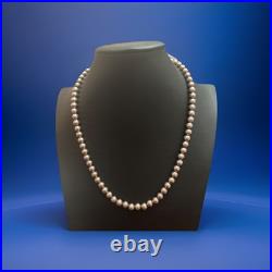 Vintage Rising Sun Sterling Silver Navajo Pearl Ball Bead Necklace 20 7mm 26.2G
