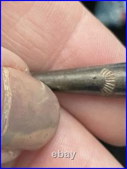 Vintage Santo Domingo Heishi Necklace Shell Turquoise Sterling Cones 3 Strand