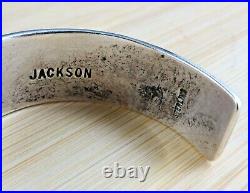 Vintage Signed Jackson Navajo Native American Sterling Silver Cuff Bracelet #184