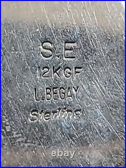 Vintage Signed L. Begay Sterling 925 12K Gold Filled Turquoise Pendant- 2