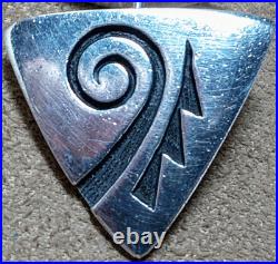 Vintage Signed Mitchell Sockyma Hopi Native American Sterling Silver Cufflinks