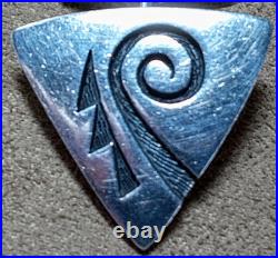 Vintage Signed Mitchell Sockyma Hopi Native American Sterling Silver Cufflinks