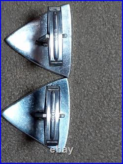 Vintage Signed Mitchell Sockyma Hopi Native American Sterling Silver Cufflinks