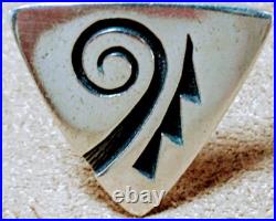 Vintage Signed Mitchell Sockyma Hopi Native American Sterling Silver Cufflinks