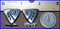 Vintage Signed Mitchell Sockyma Hopi Native American Sterling Silver Cufflinks