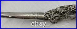 Vintage Signed Native American 60 Strand Heishi Liquid Silver Sterling Necklace