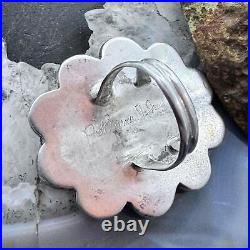 Vintage Silver Native American Zuni Inlay Cardinal Ring Size 6 For Women