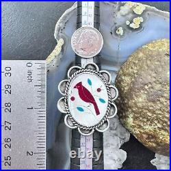 Vintage Silver Native American Zuni Inlay Cardinal Ring Size 6 For Women