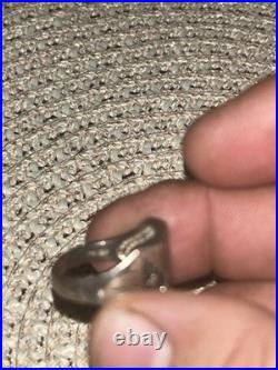 Vintage Silver Thunderbird Ring with Turquoise Inlay