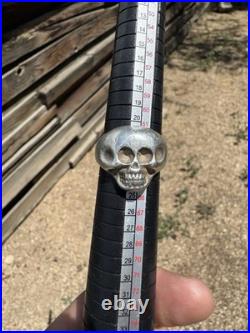 Vintage Skull Ring Sterling Silver Men's 10.5 Bell Trading Style Pawn 40s 50s