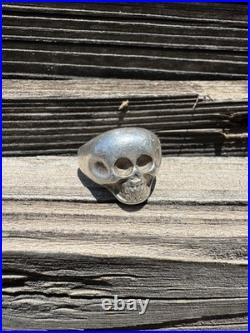 Vintage Skull Ring Sterling Silver Men's 10.5 Bell Trading Style Pawn 40s 50s