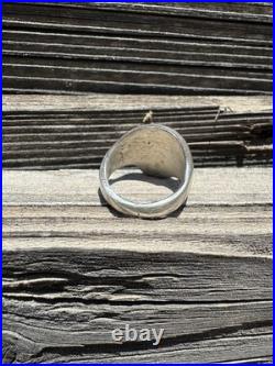 Vintage Skull Ring Sterling Silver Men's 10.5 Bell Trading Style Pawn 40s 50s