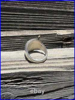 Vintage Skull Ring Sterling Silver Men's 10.5 Bell Trading Style Pawn 40s 50s