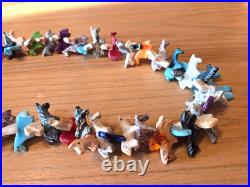 Vintage Southwest Native American Indian Horse Fetish Necklace Estate Sale