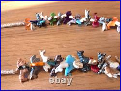 Vintage Southwest Native American Indian Horse Fetish Necklace Estate Sale