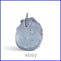 Vintage Southwestern Native American Navajo Sterling Silver Turquoise Pendant