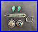 Vintage Southwestern Native American Turquoise & Sterling Silver Jewelry Lot