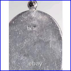 Vintage Spiderweb Turquoise & Sterling Silver Southwestern Pendant Handmade