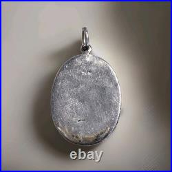 Vintage Spiderweb Turquoise & Sterling Silver Southwestern Pendant Handmade