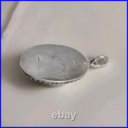 Vintage Spiderweb Turquoise & Sterling Silver Southwestern Pendant Handmade