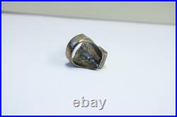 Vintage Sterling Native American Multi Stone Ring 30.3 Grams Size 11