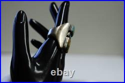 Vintage Sterling Native American Multi Stone Ring 30.3 Grams Size 11