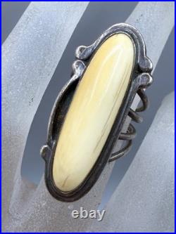Vintage Sterling Silver Antler Native American Split Band Navajo Ring Size 6