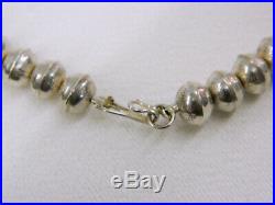 Vintage Sterling Silver Beaded Squash Blossom Necklace 30 Long