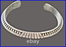 Vintage Sterling Silver Bracelet by Navajo Artist Robert Sharkey