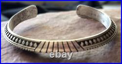 Vintage Sterling Silver Bracelet by Navajo Artist Robert Sharkey