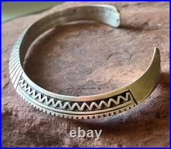 Vintage Sterling Silver Bracelet by Navajo Artist Robert Sharkey