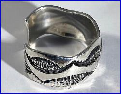 Vintage Sterling Silver Cuff Bracelet Apache Native American Artist Marc Antia